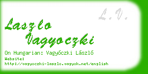 laszlo vagyoczki business card